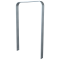 Lean-on hoop made of flat bar steel | bent, 80 x 12 mm | in curved design | without cross bar | total width: 750 mm | hot-dip galvanized